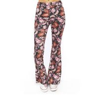 Forever 21 Womens Flare Mid Rise Juniors Pull-On Pant