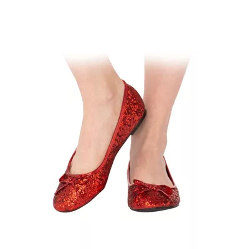 Womens Red Glitter Shoe 2-pc. Costume Footwear