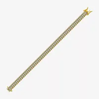 Sparkle Allure Diamond Accent 14K Gold Over Bronze 7.25 Inch Tennis Bracelet