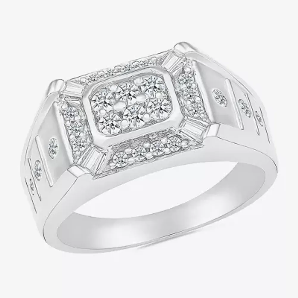 Mens 3.5MM 5/8 CT. T.W. Natural White Diamond 14K Gold Wedding Band