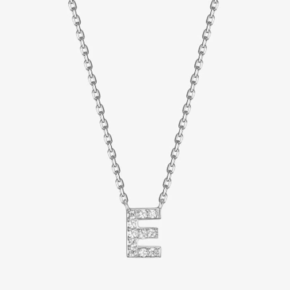Womens 1/5 CT. Cubic Zirconia Sterling Silver Round 18 Inch Pendant Necklace
