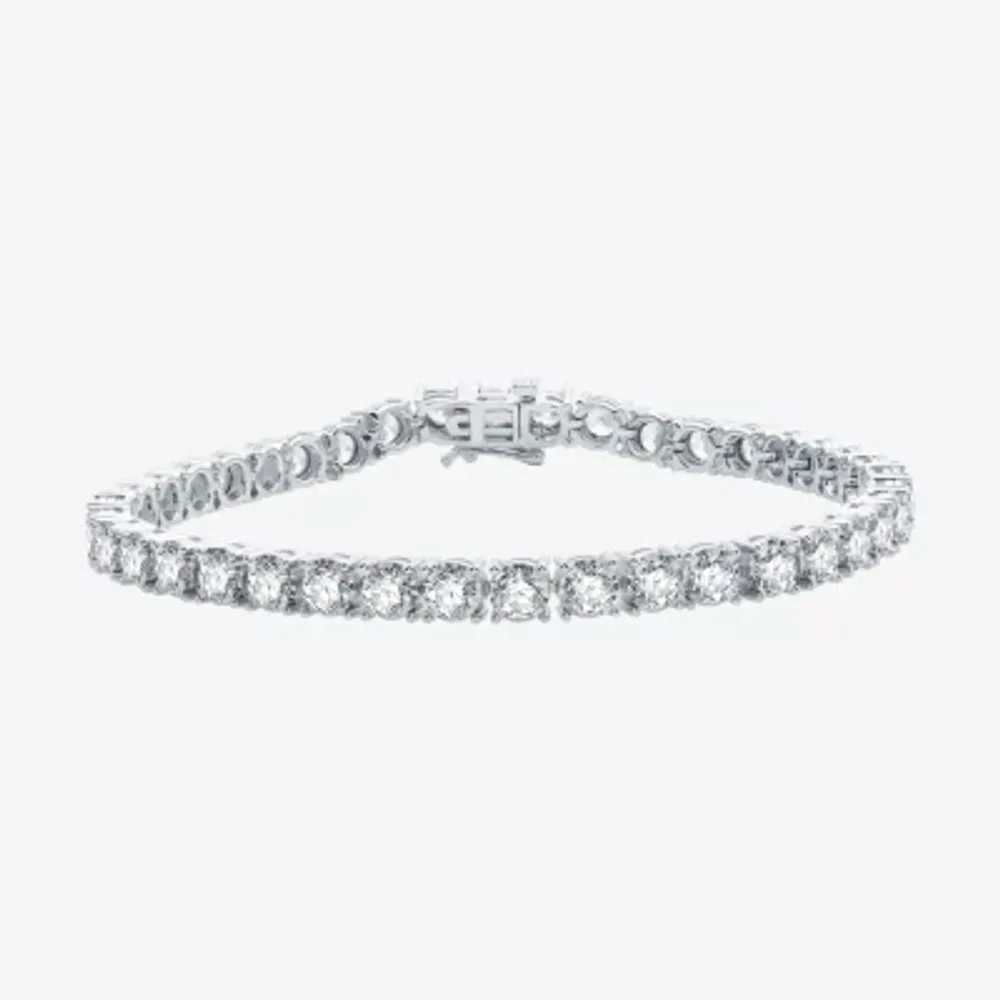8 Ct.T.W. Womens Natural Diamond 10K White Gold 7.5 Inch Tennis Bracelet