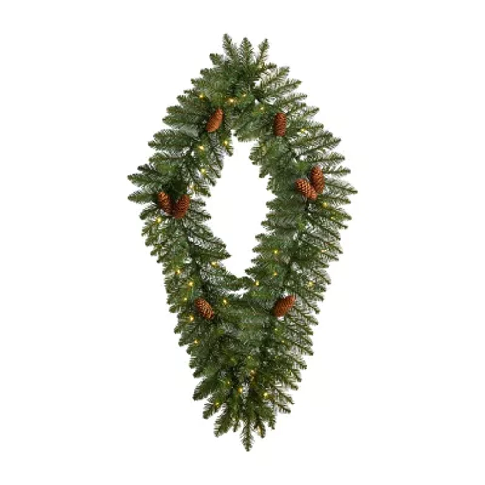Nearly Natural Pre-Lit Wreath