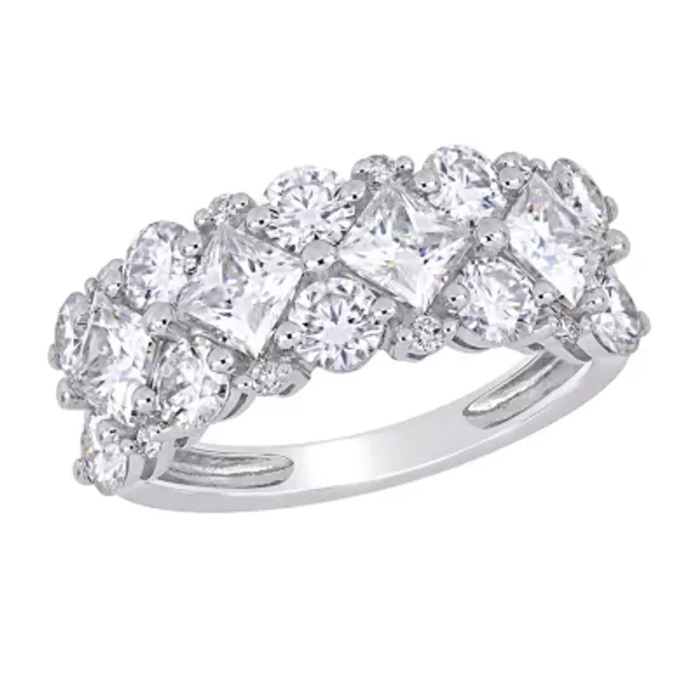 Womens 2.5MM 1/10 CT. T.W. Lab Created White Moissanite 10K Gold Eternity Band
