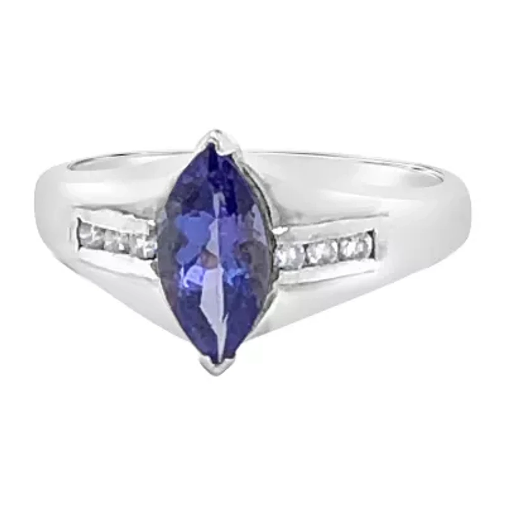 Le Vian® Grand Sample Sale™ Ring featuring Blueberry Tanzanite® 1/ CT. Vanilla Diamonds® set in 18K Vanilla Gold