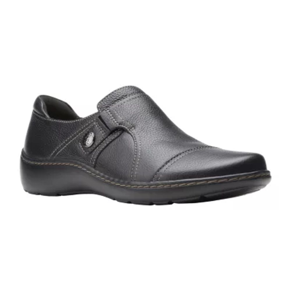 Clarks Cora Poppy Womens Cap Closed Toe Slip-On Shoe