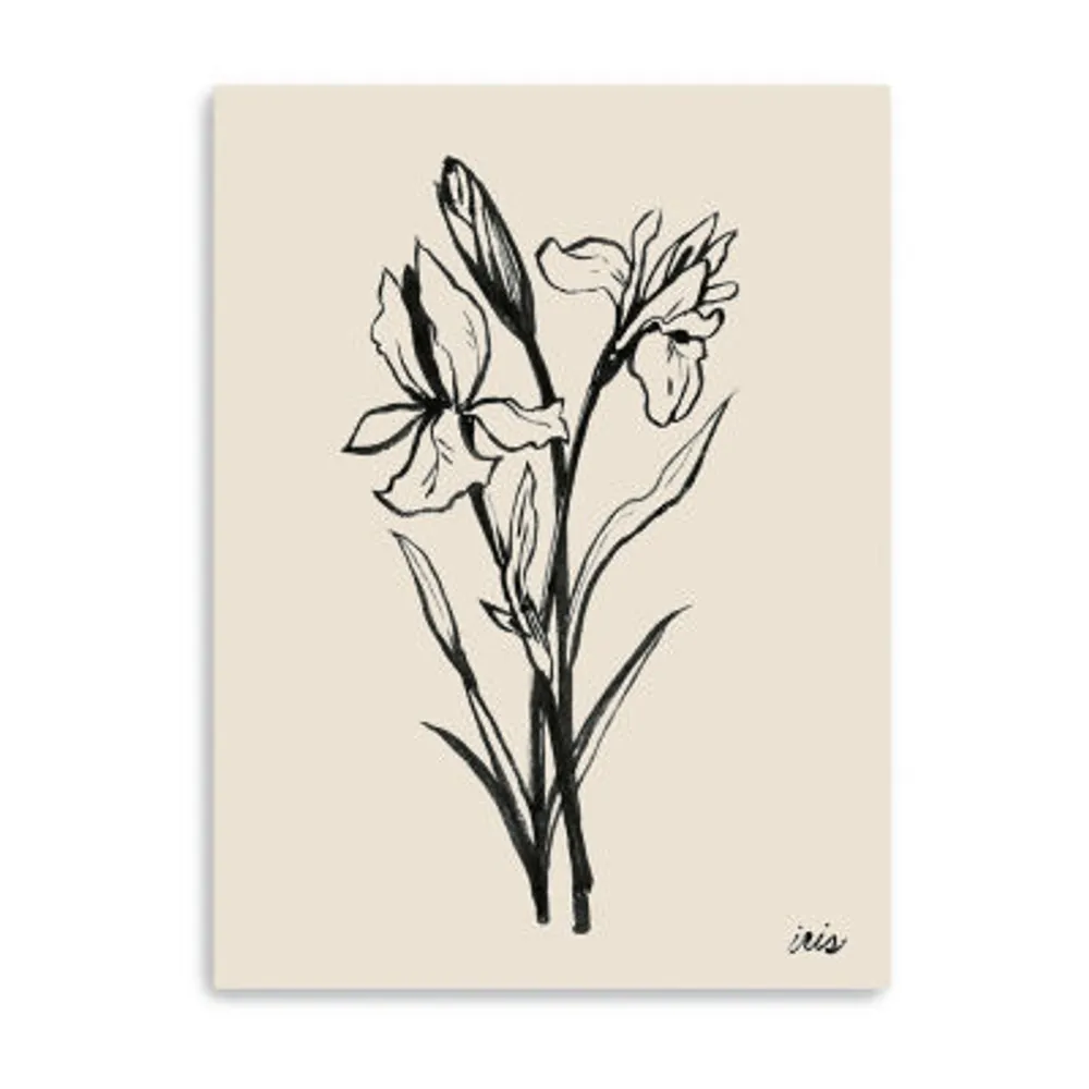 Lumaprints Iris Sketch I Giclee Canvas Art