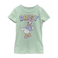 Daisy Little & Big Kid Girls Crew Neck Short Sleeve Slim Fit Mickey and Friends Mouse Minnie Graphic T-Shirt