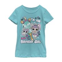Little & Big Kid Girls Crew Neck Short Sleeve Slim Fit LOL Graphic T-Shirt