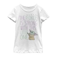 The Child Little & Big Kid Girls Crew Neck Short Sleeve Slim Fit Star Wars Graphic T-Shirt