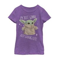 Little & Big Girls The Child Crew Neck Short Sleeve Star Wars Graphic T-Shirt