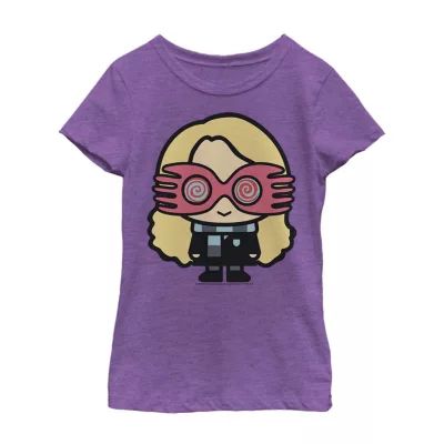 Little & Big Kid Girls Crew Neck Short Sleeve Slim Fit Harry Potter Graphic T-Shirt