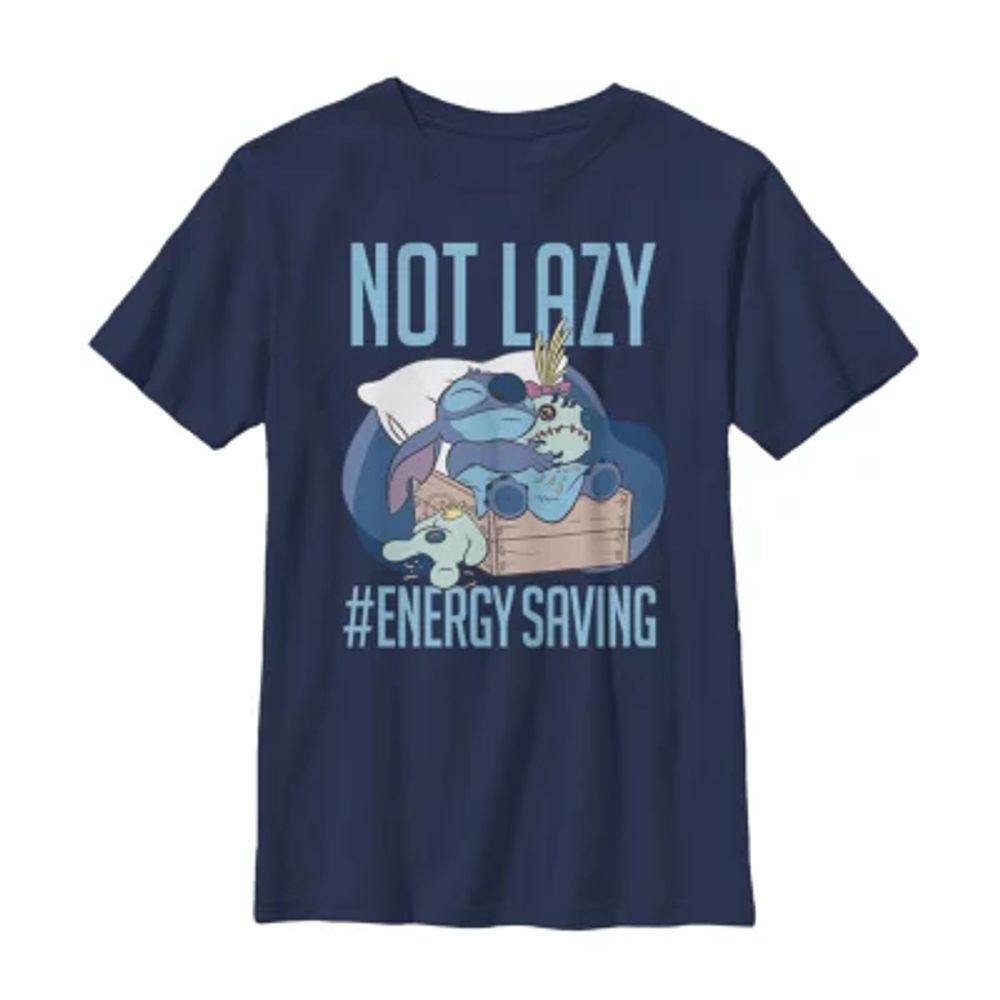 Little & Big Boys Crew Neck Short Sleeve Lilo Stitch Graphic T-Shirt