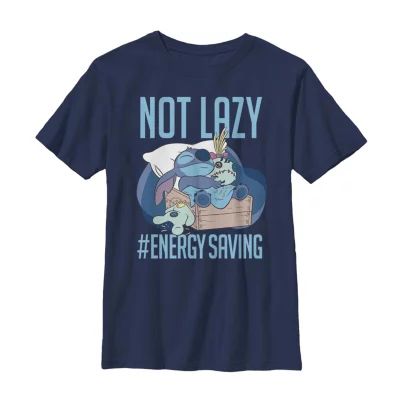 Little & Big Boys Crew Neck Short Sleeve Lilo Stitch Graphic T-Shirt