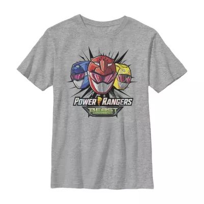 Little & Big Kid Boys Crew Neck Short Sleeve Slim Fit Power Rangers Graphic T-Shirt