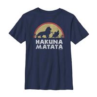 Little & Big Kid Boys Crew Neck Short Sleeve Slim Fit The Lion King Graphic T-Shirt