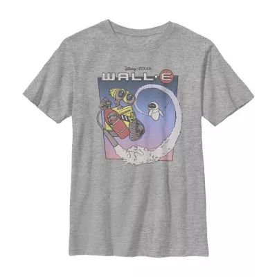 Little & Big Kid Boys Crew Neck Short Sleeve Slim Fit Wall-E Graphic T-Shirt