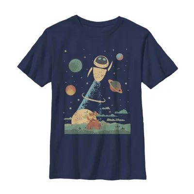 Little & Big Kid Boys Crew Neck Short Sleeve Slim Fit Wall-E Graphic T-Shirt