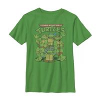 Little & Big Kid Boys Crew Neck Short Sleeve Slim Fit Teenage Mutant Ninja Turtles Graphic T-Shirt