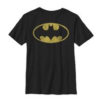Little & Big Kid Boys Crew Neck Short Sleeve Slim Fit Batman Graphic T-Shirt