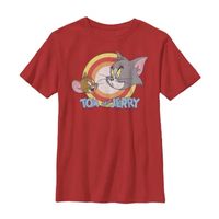 Little & Big Kid Boys Crew Neck Short Sleeve Slim Fit Tom and Jerry Graphic T-Shirt