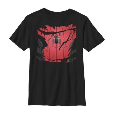 Little & Big Boys Crew Neck Short Sleeve Spiderman Graphic T-Shirt