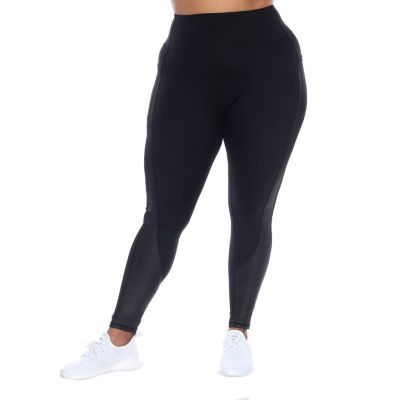 White Mark Plus Womens High Rise 28" Full Length Leggings