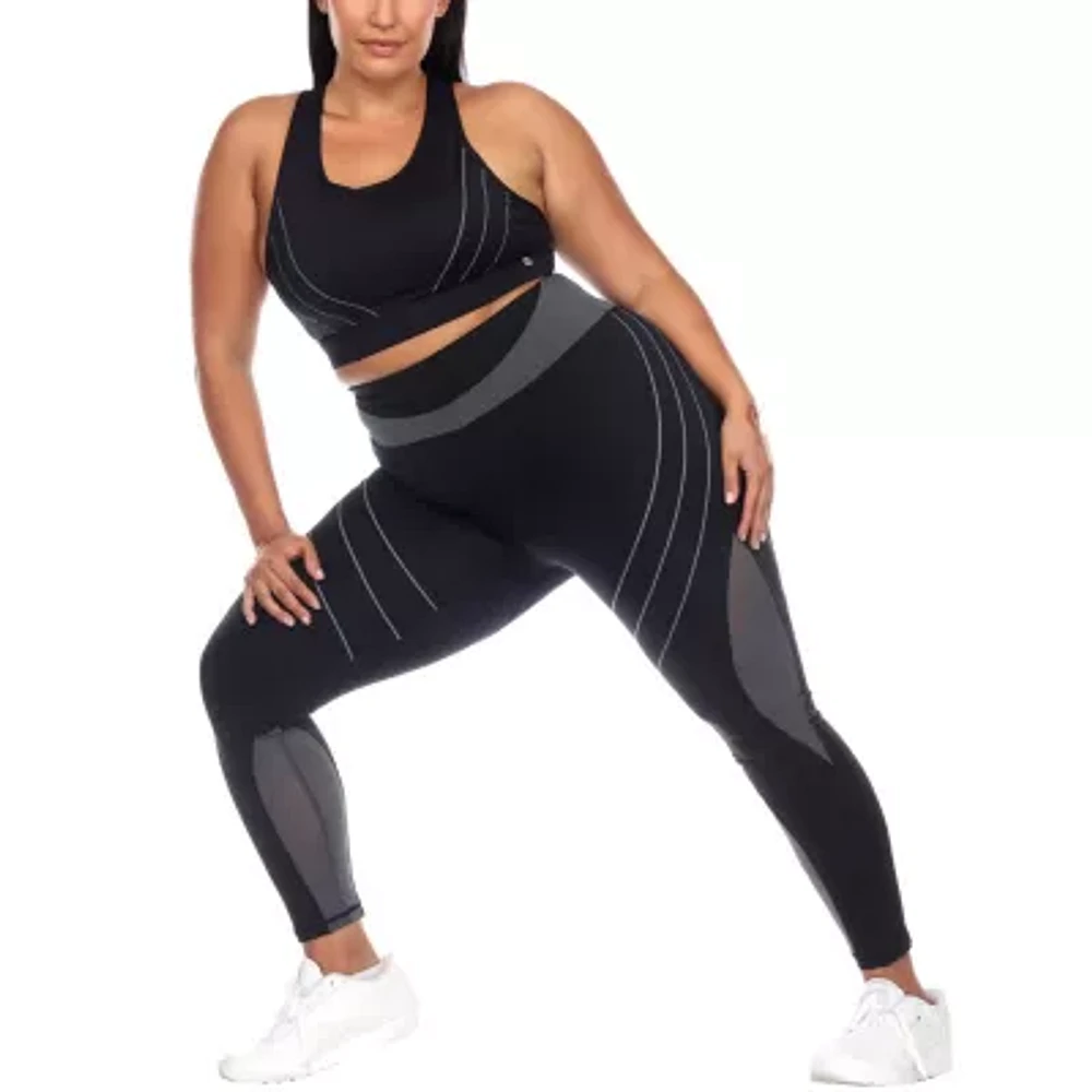 White Mark Womens High Rise 28" Plus Full Length Leggings