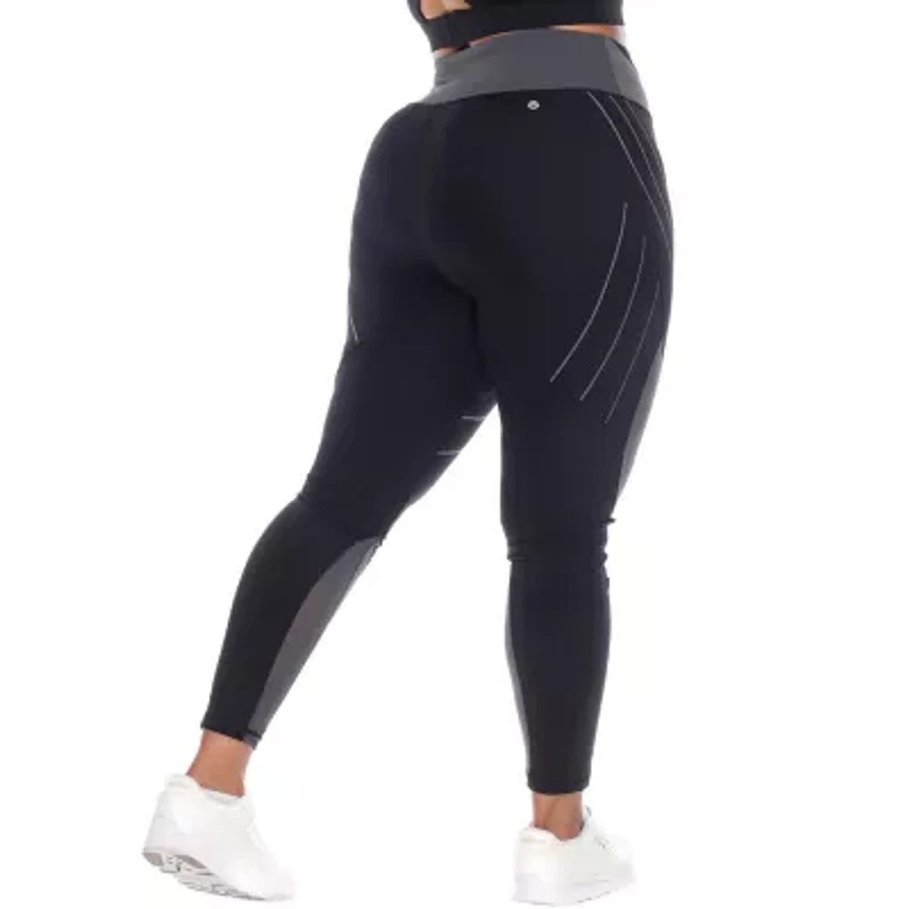 White Mark Womens High Rise 28" Plus Full Length Leggings
