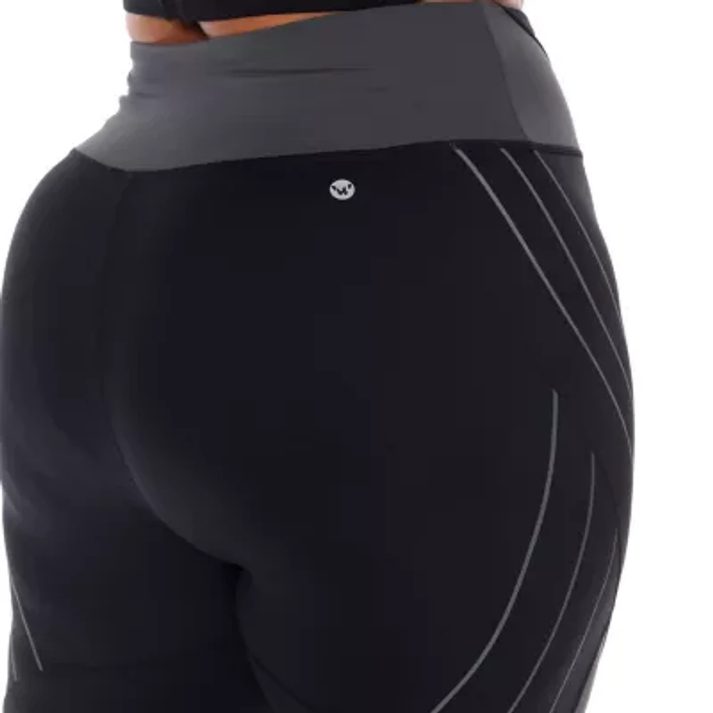 White Mark Womens High Rise 28" Plus Full Length Leggings