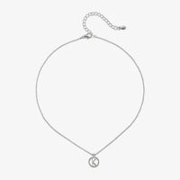 Bijoux Bar Delicates Initial Womens 16 Inch Pendant Necklace