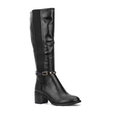 Torgeis Womens Destiny Stacked Heel Riding Boots