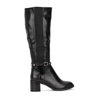 Torgeis Womens Destiny Stacked Heel Riding Boots