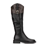 Torgeis Womens Desiree Stacked Heel Dress Boots