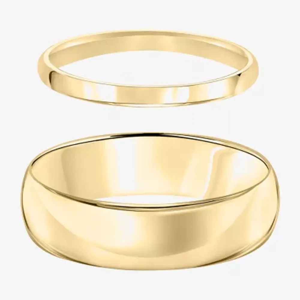 Unisex Adult 14K Gold Wedding Ring Set