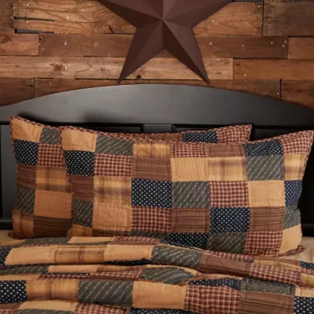 VHC Brands Patriotic Patch Pillow Sham