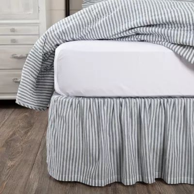 VHC Brands Sawyer Mill Stripe 16" Bed Skirt