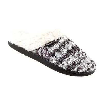 Isotoner Sweater Knit Hoodback Womens Memory Foam Clog Slippers