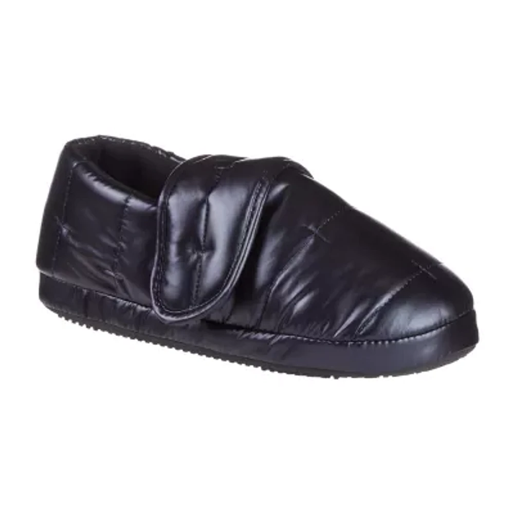 Isotoner Mikaela Nylon Puffer Closedback Womens Memory Foam Slip-On Slippers