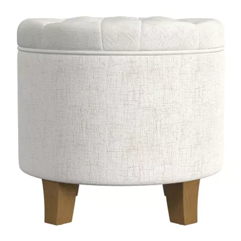 Homepop Storage Tufted Lift-Top Ottoman