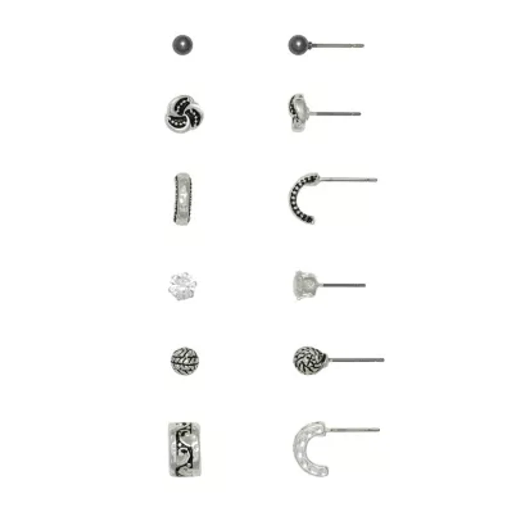 Mixit Womens Hypoallergenic 6 Pair Earring Set