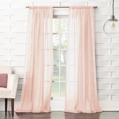 Lichtenberg Lola Rod Pocket Sheer Single Curtain Panel