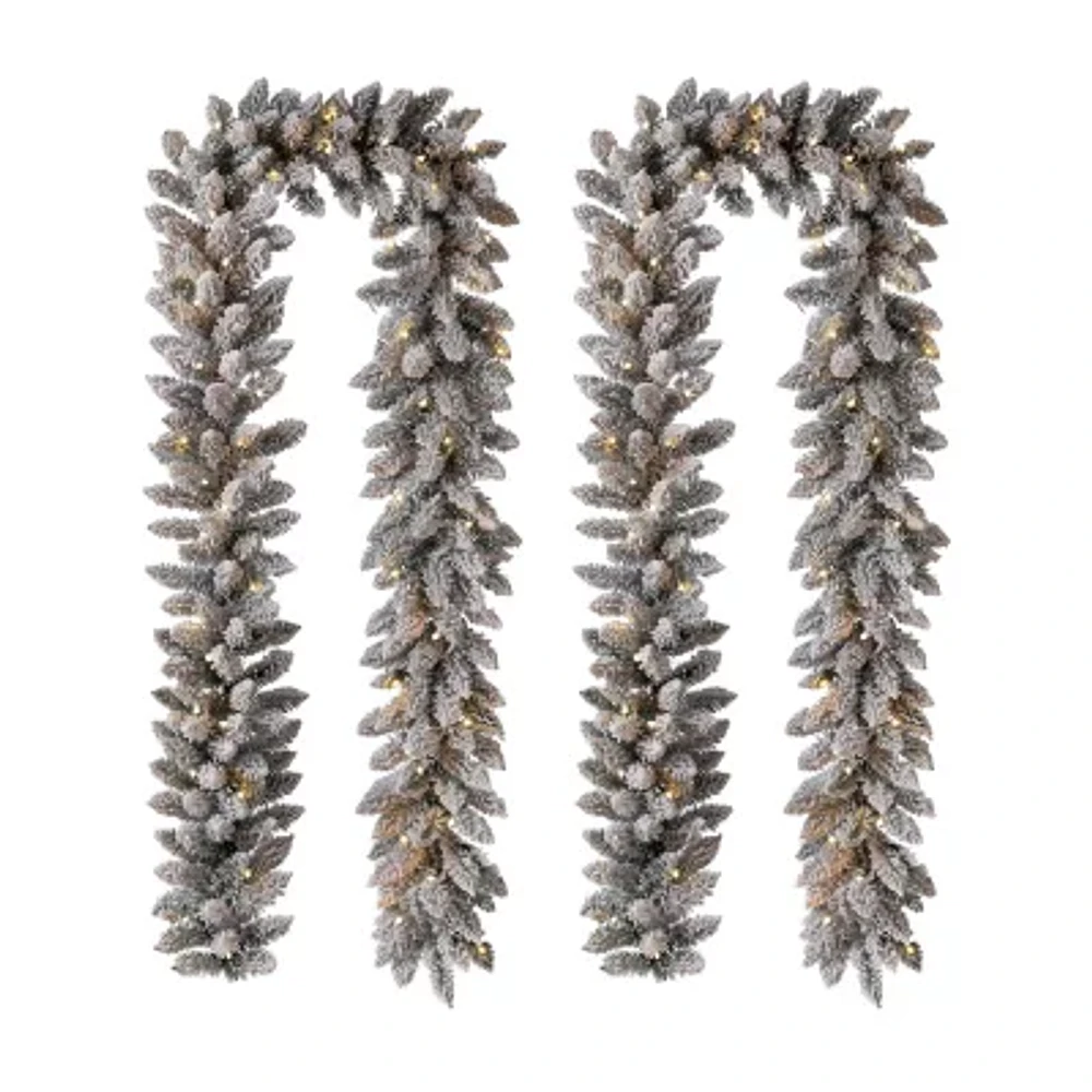 Glitzhome 2pk Pre-Lit Christmas Indoor Garland