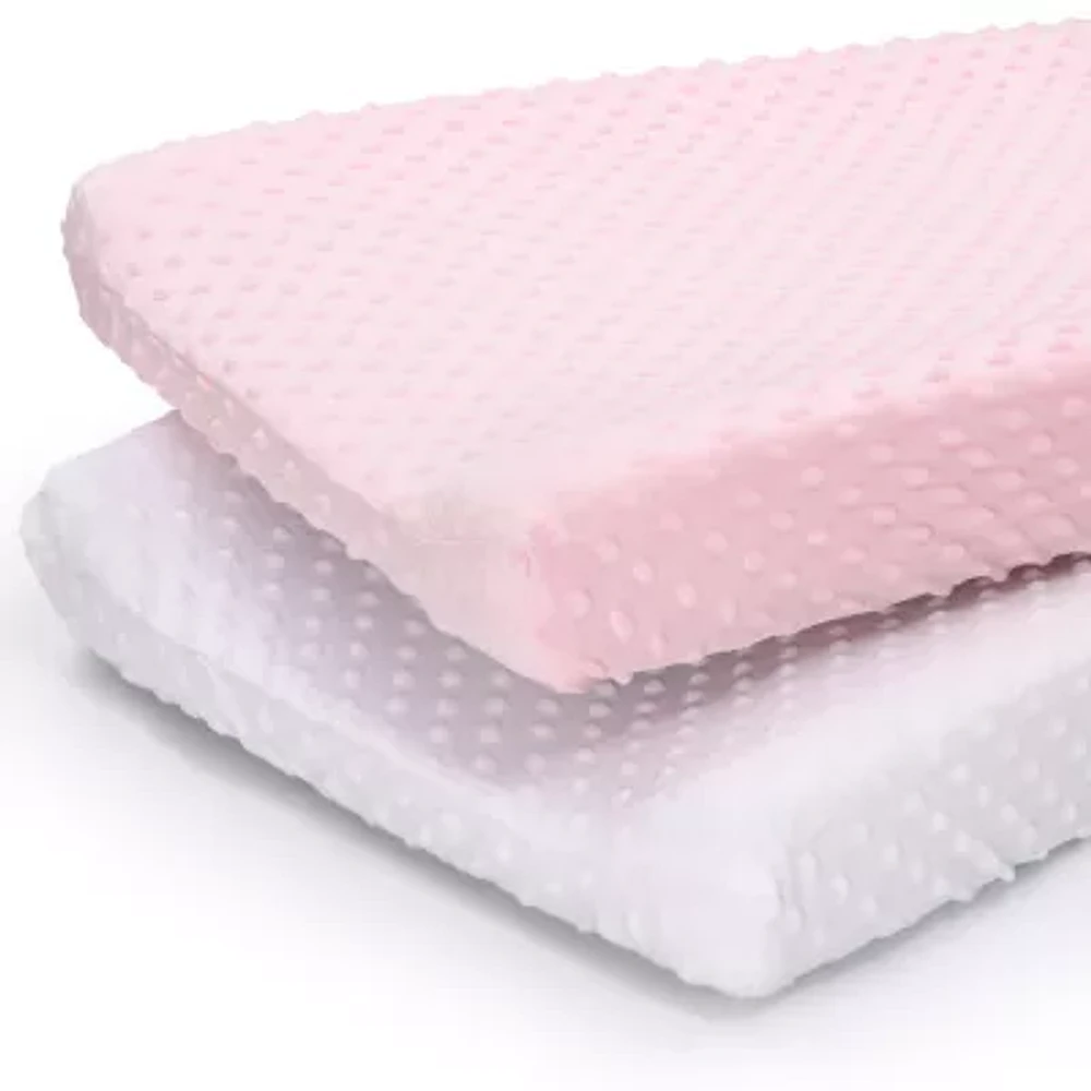 The Peanutshell /White Minky Dot 2-pc. Changing Pad Cover