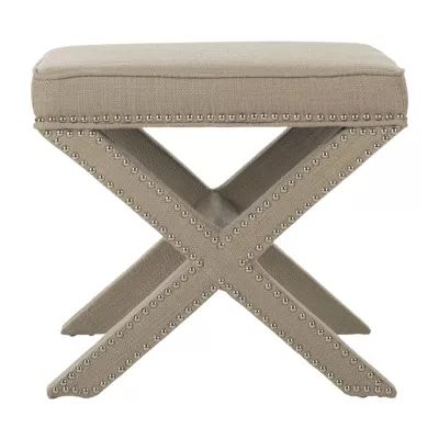 Palmer Nailhead Trim  Footstool