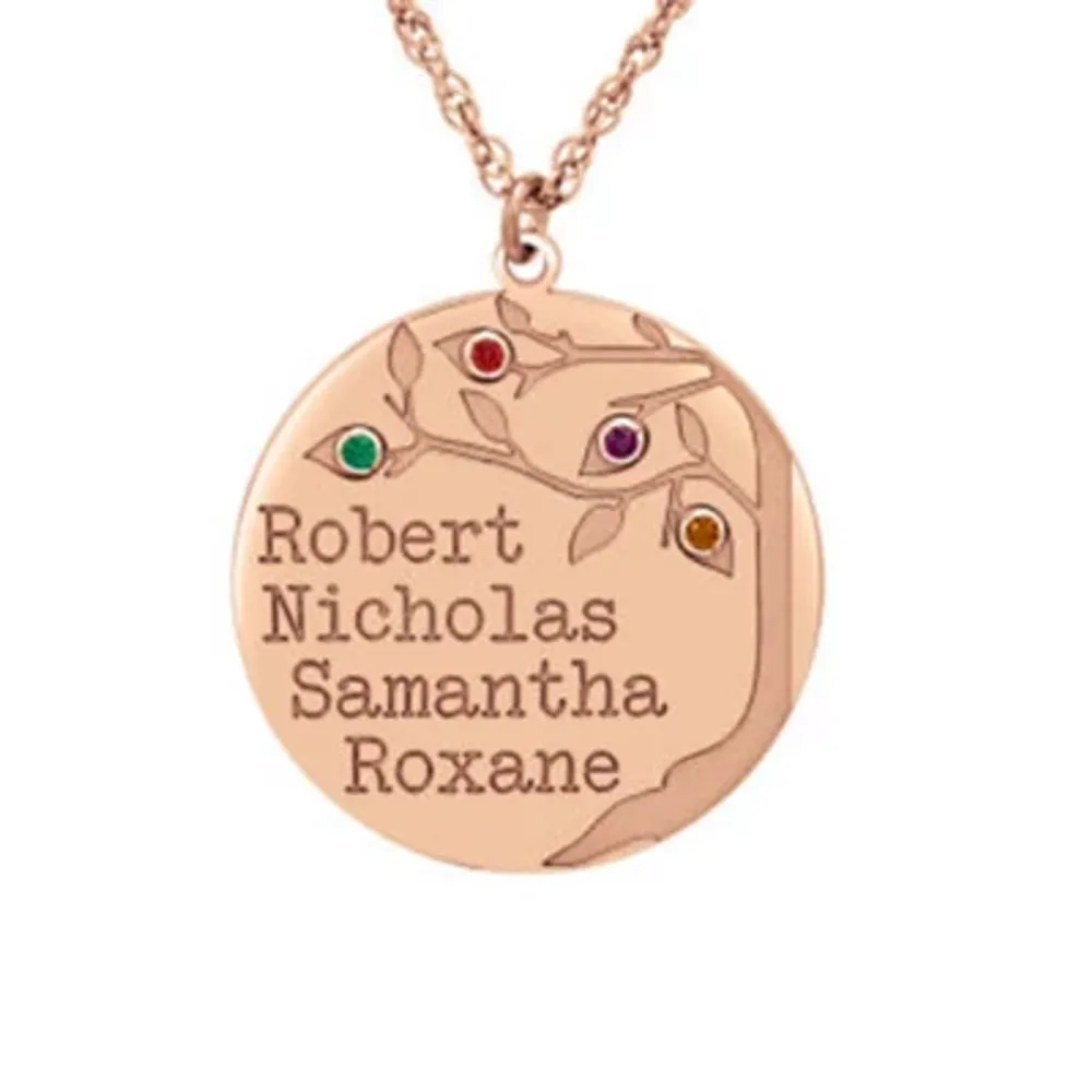 Womens Multi Color 10K Gold White Round 18 Inch Pendant Necklace