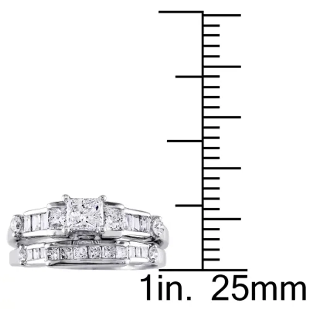 1 CT.T.W. Natural Diamond 14K Gold Bridal Set