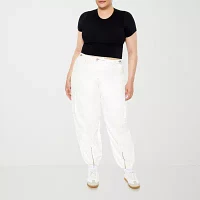 Forever 21 Cargo Womens Cinched High Rise Regular Fit Juniors Plus Jogger Pant