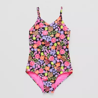 Thereabouts Little & Big Kid Girls Floral One Piece Swimsuit