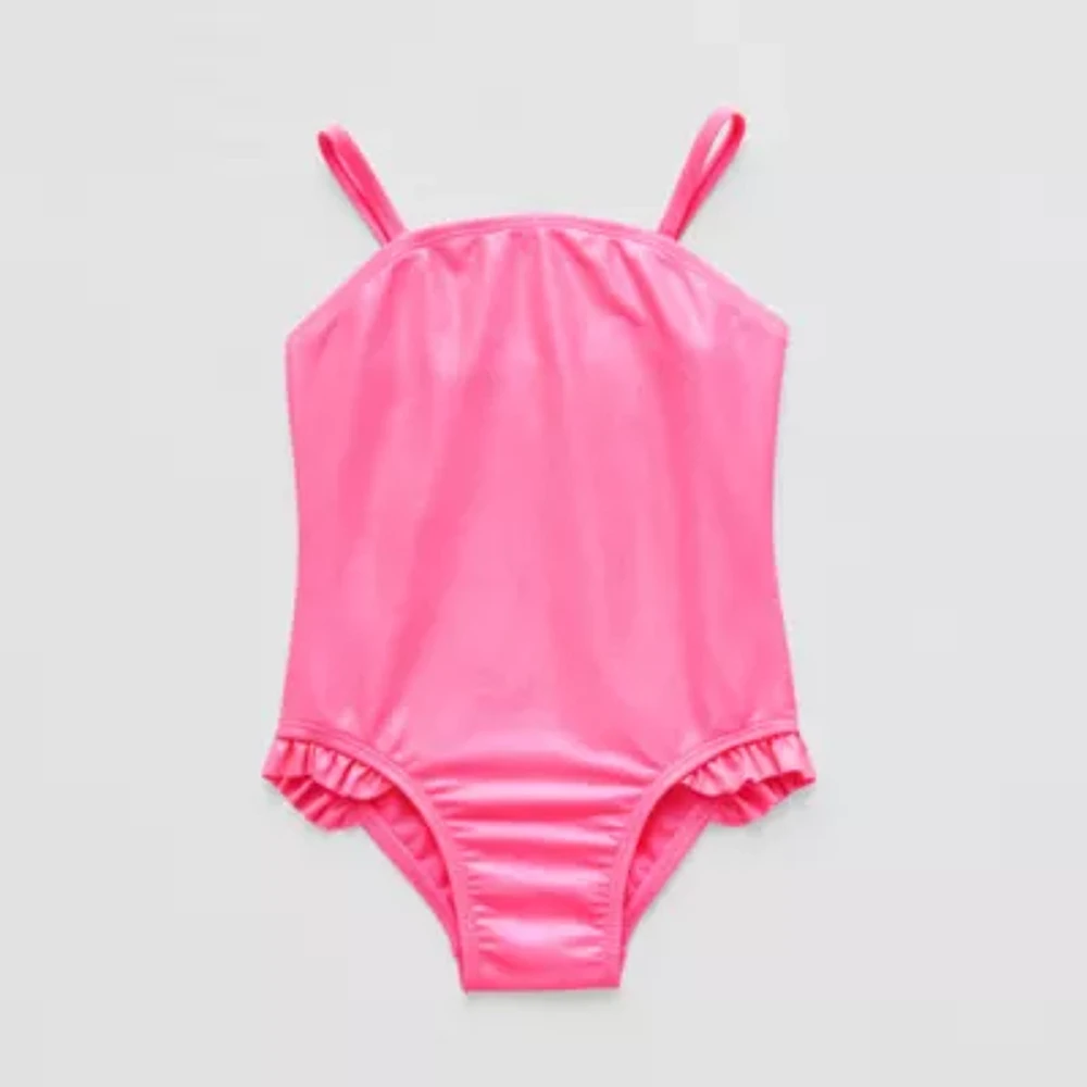 Okie Dokie Shimmer Toddler Girls One Piece Swimsuit